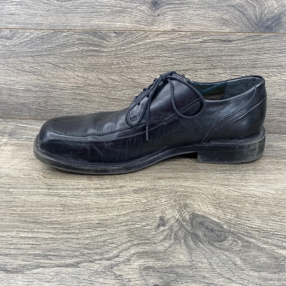 Dockers Oxford Shoes Mens 10.5 Black Leather Bicycle Toe Lace Up 090-92864